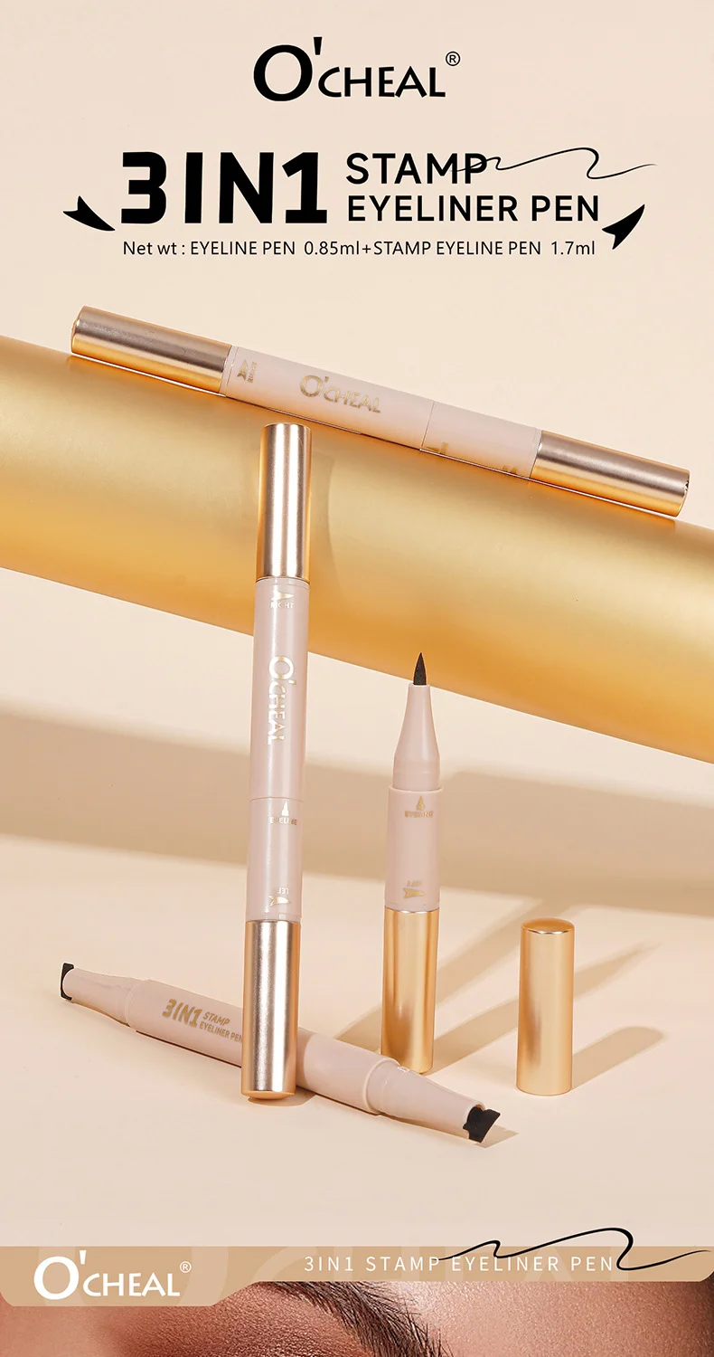 3-in-1 Stamp Eyeliner Pen Waterproof Winged Eyeliner with Dual Tip 1 3 in 1 stamp eyeliner pen dual tip waterproof sit h2cwnnwk desc 1