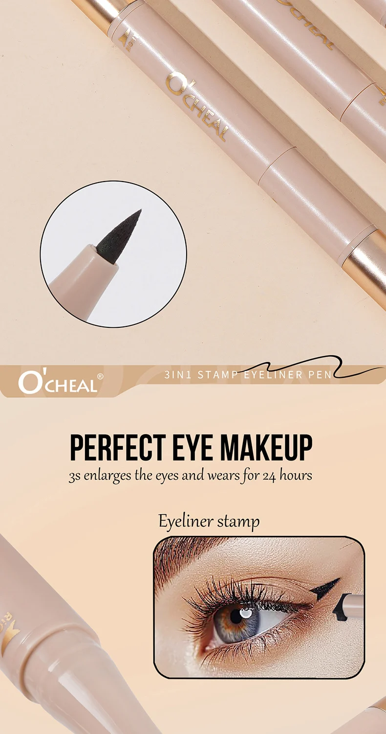 3-in-1 Stamp Eyeliner Pen Waterproof Winged Eyeliner with Dual Tip 4 3 in 1 stamp eyeliner pen dual tip waterproof sit h2cwnnwk desc 4