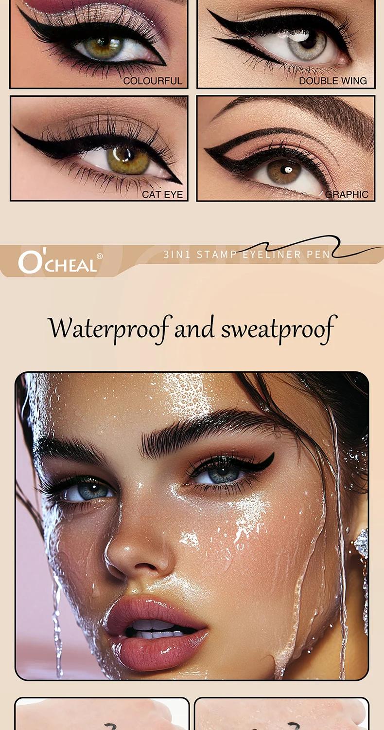 3-in-1 Stamp Eyeliner Pen Waterproof Winged Eyeliner with Dual Tip 9 3 in 1 stamp eyeliner pen dual tip waterproof sit h2cwnnwk desc 9