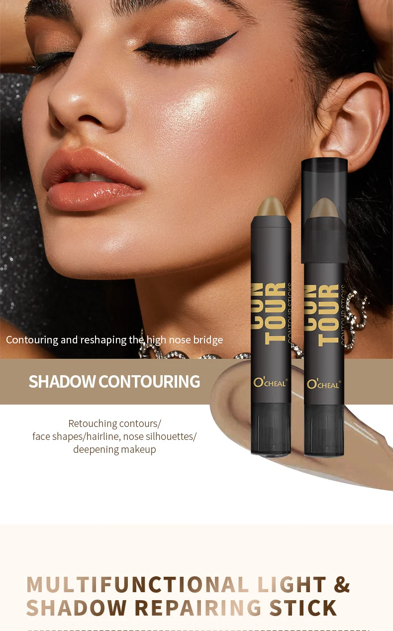 3D Contour Stick Multi-Purpose Highlighter Contouring Pen for Nose, Under Eyes & Jawline 11 3d contour stick multi purpose highlighter contouring pen sit tbkv2pef desc 11