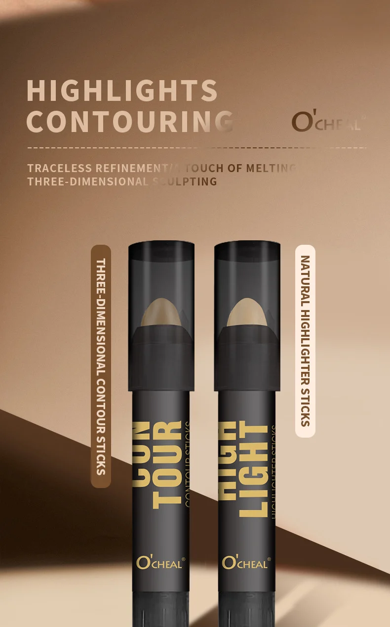 3D Contour Stick Multi-Purpose Highlighter Contouring Pen for Nose, Under Eyes & Jawline 2 3d contour stick multi purpose highlighter contouring pen sit tbkv2pef desc 2