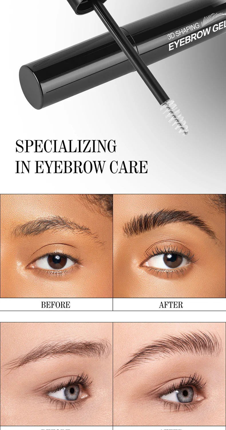 3D Shaping Eyebrow Gel Transparent Waterproof Sweatproof Long Lasting Clear Brow Gel 3 3d shaping eyebrow gel transparent waterproof clear sit e6wx8ua3 desc 3