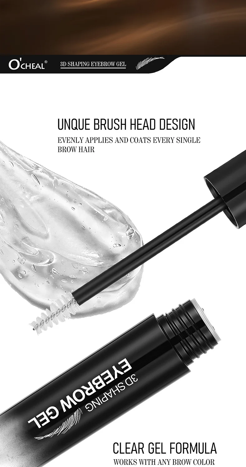 3D Shaping Eyebrow Gel Transparent Waterproof Sweatproof Long Lasting Clear Brow Gel 6 3d shaping eyebrow gel transparent waterproof clear sit e6wx8ua3 desc 6