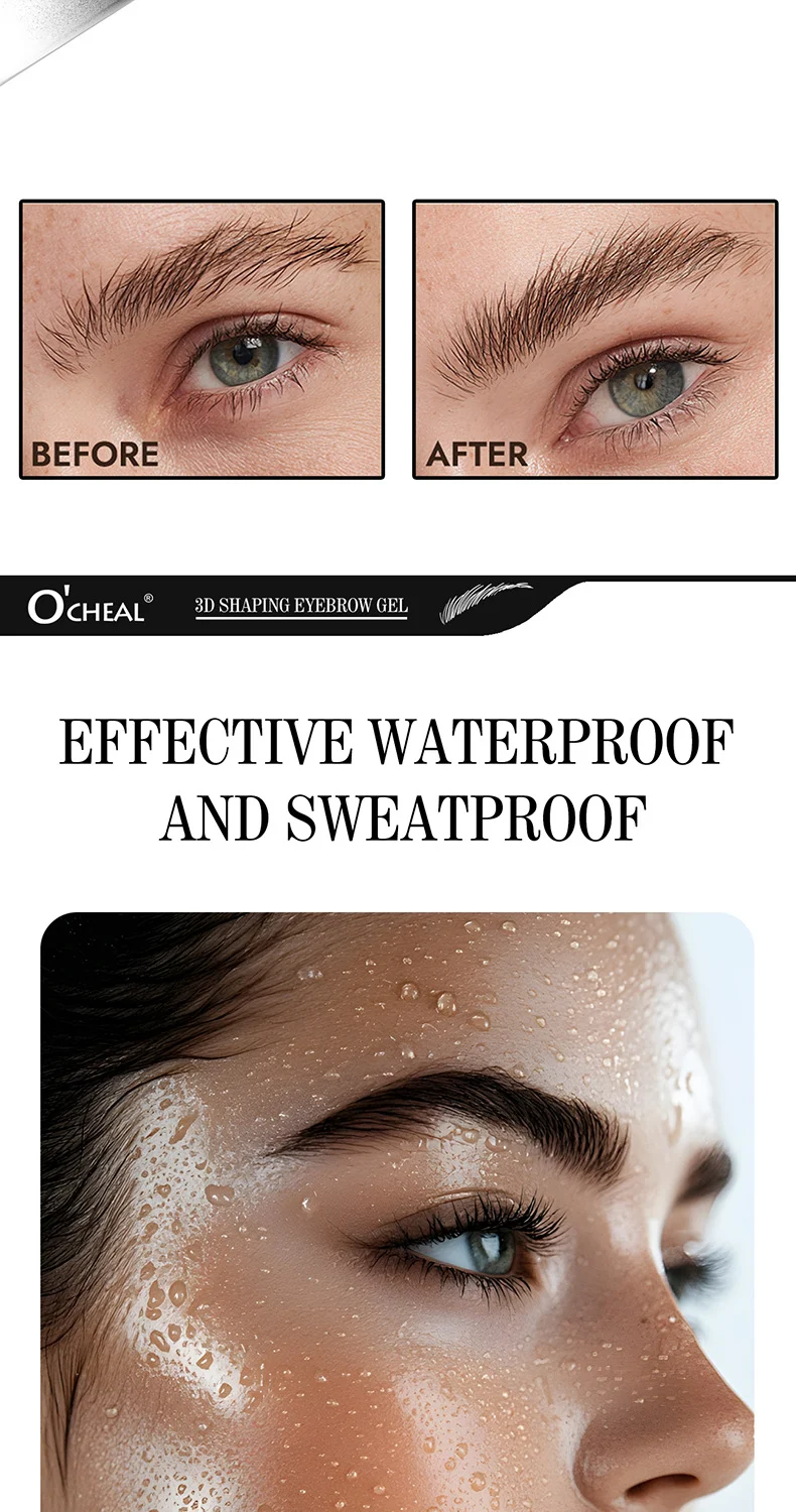 3D Shaping Eyebrow Gel Transparent Waterproof Sweatproof Long Lasting Clear Brow Gel 7 3d shaping eyebrow gel transparent waterproof clear sit e6wx8ua3 desc 7