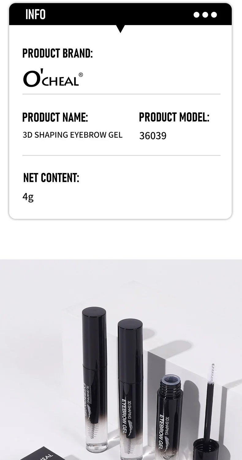 3D Shaping Eyebrow Gel Transparent Waterproof Sweatproof Long Lasting Clear Brow Gel 9 3d shaping eyebrow gel transparent waterproof clear sit e6wx8ua3 desc 9