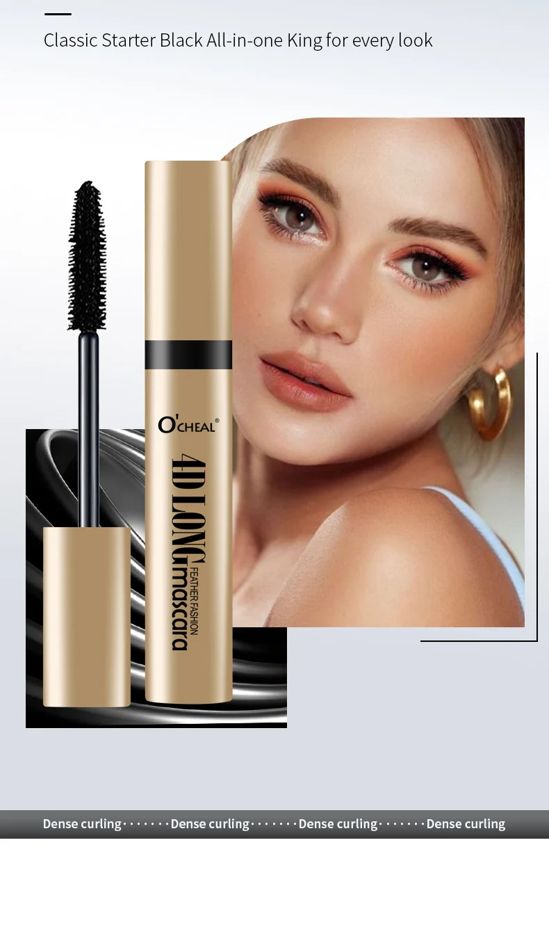 4D Feather Fashion Mascara Waterproof Volumizing & Lengthening for Curled Lashes 12 4d feather fashion waterproof mascara sit 96sucvw4 desc 12