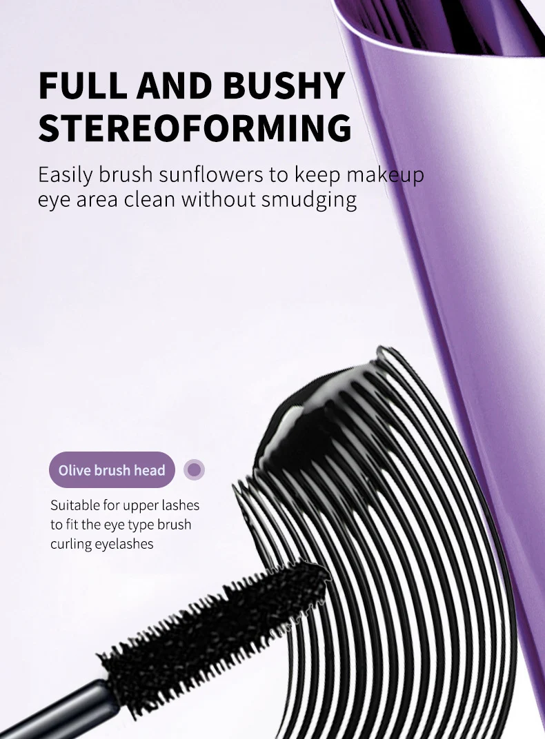 4D Feather Fashion Mascara Waterproof Volumizing & Lengthening for Curled Lashes 24 4d feather fashion waterproof mascara sit 96sucvw4 desc 24