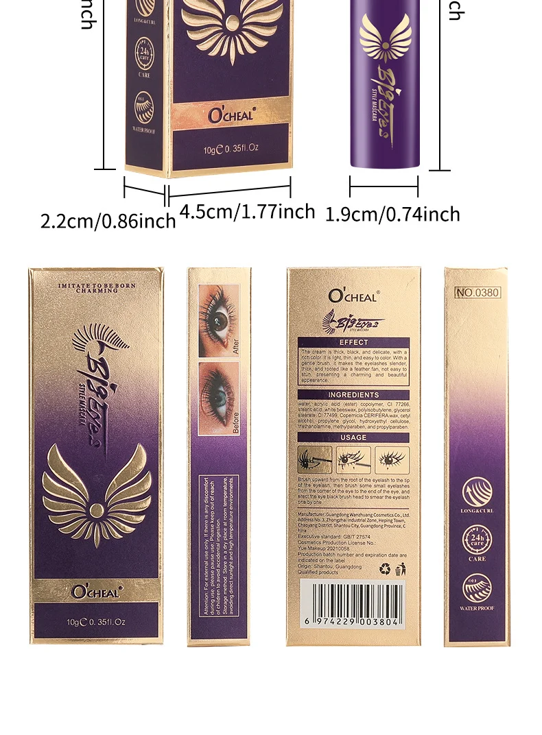 4D Feather Fashion Mascara Waterproof Volumizing & Lengthening for Curled Lashes 36 4d feather fashion waterproof mascara sit 96sucvw4 desc 36