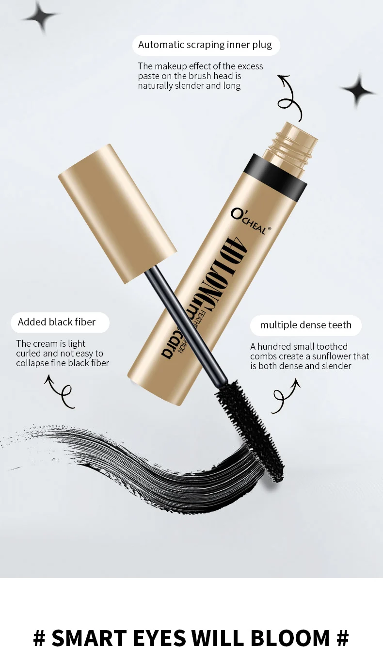 4D Feather Fashion Mascara Waterproof Volumizing & Lengthening for Curled Lashes 7 4d feather fashion waterproof mascara sit 96sucvw4 desc 7