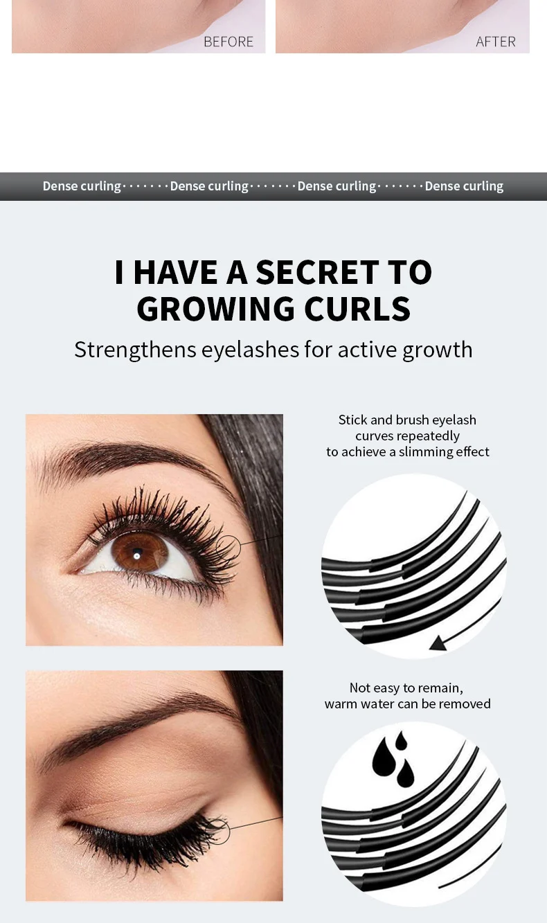 4D Mascara Waterproof Long-Lasting Volumizing and Curling Eyelash Makeup 14 4d long feather mascara waterproof sit btdkaj93 desc 14