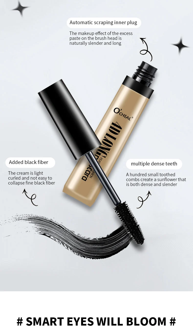 4D Mascara Waterproof Long-Lasting Volumizing and Curling Eyelash Makeup 7 4d long feather mascara waterproof sit btdkaj93 desc 7