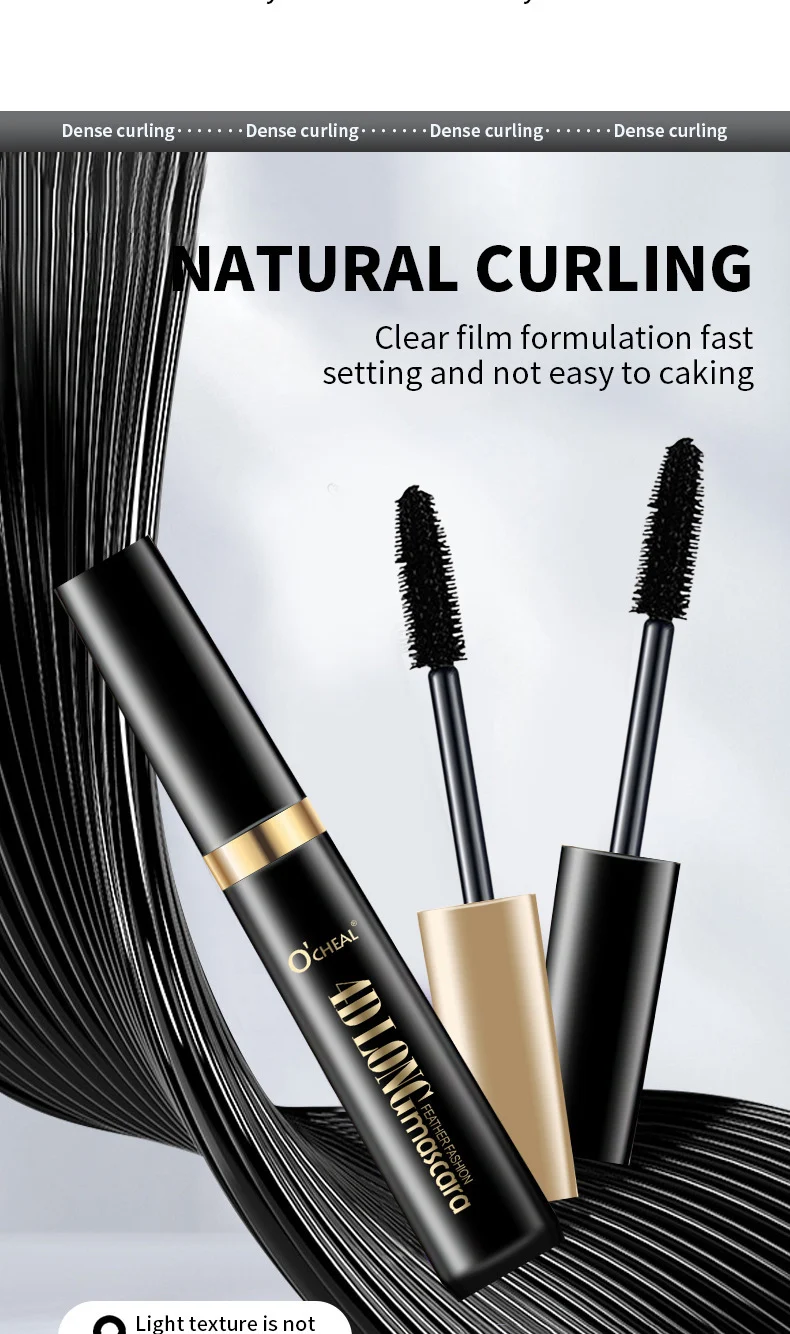 4D Mascara Waterproof Long-Lasting Volumizing and Curling Eyelash Makeup 9 4d long feather mascara waterproof sit btdkaj93 desc 9