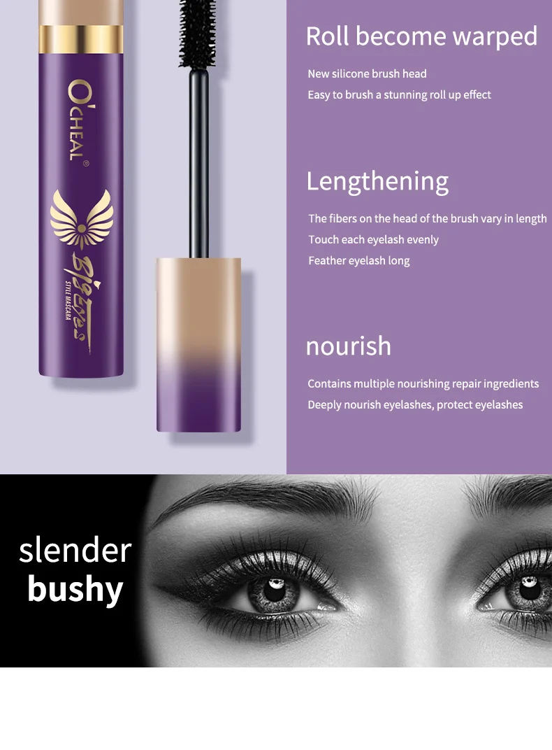 4D Volumizing Mascara Waterproof Black Lengthening Curling Big Brush Head 4 4d volumizing mascara waterproof black lengthening curling sit 74akdz98 desc 4
