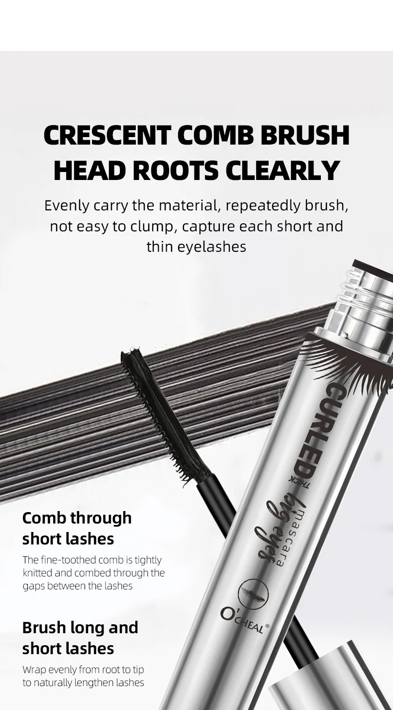 4D Waterproof Mascara for Extreme Length, Volume, Curl & Smudge-Proof Hold 6 4d waterproof mascara length volume curl sit knwpqg4u desc 6