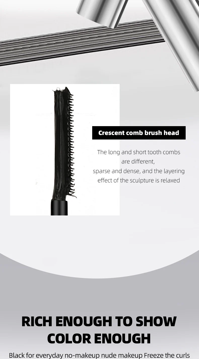 4D Waterproof Mascara for Extreme Length, Volume, Curl & Smudge-Proof Hold 7 4d waterproof mascara length volume curl sit knwpqg4u desc 7