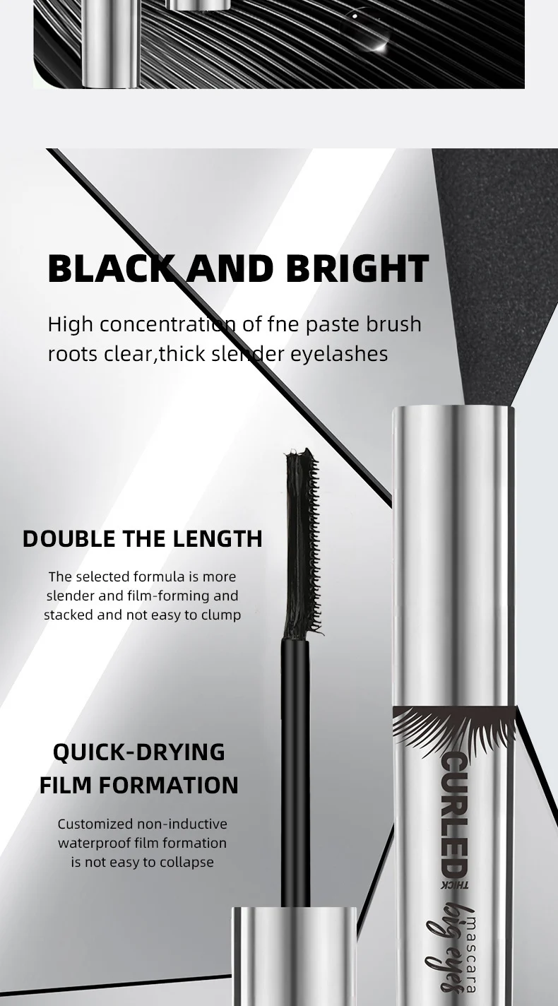 4D Waterproof Mascara for Extreme Length, Volume, Curl & Smudge-Proof Hold 9 4d waterproof mascara length volume curl sit knwpqg4u desc 9