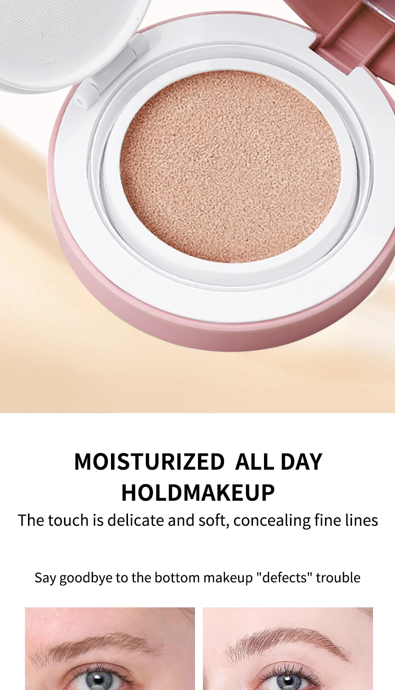 Air Cushion Cream Moisturizing Concealer BB Foundation Hydrating Flawless Lightweight Natural Coverage 7 air cushion cream moisturizing concealer bb foundation sit cbh8ax55 desc 7