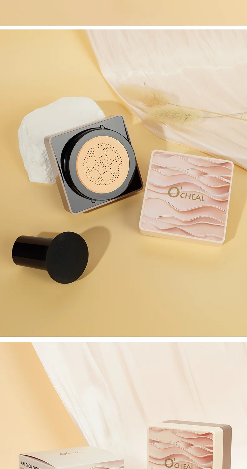 Air Cushion Foundation Mushroom Head Airy Glow Cushion Cream Concealer Moisturizing Long-Lasting 17 airy glow mushroom head cushion foundation concealer sit wym3pada desc 17