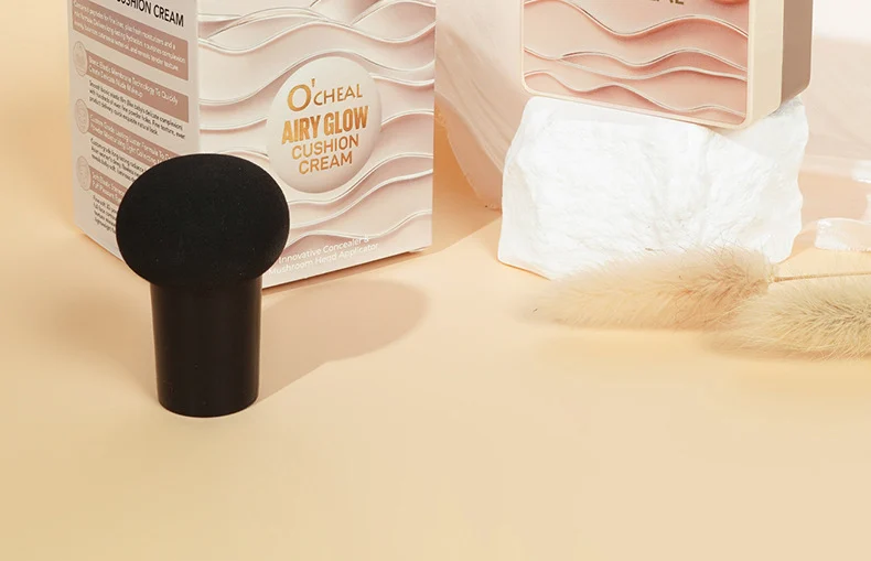 Air Cushion Foundation Mushroom Head Airy Glow Cushion Cream Concealer Moisturizing Long-Lasting 18 airy glow mushroom head cushion foundation concealer sit wym3pada desc 18