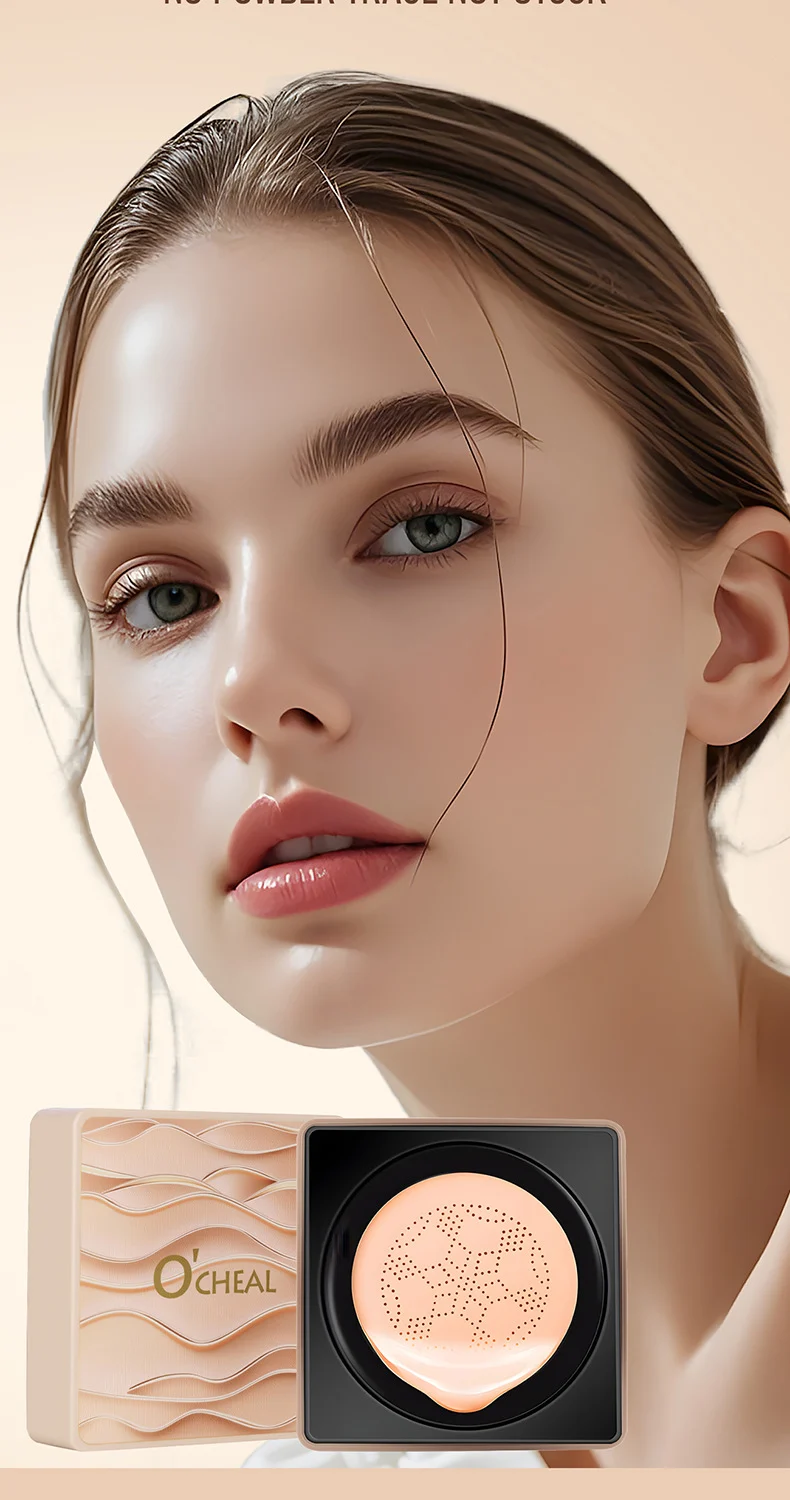 Air Cushion Foundation Mushroom Head Airy Glow Cushion Cream Concealer Moisturizing Long-Lasting 4 airy glow mushroom head cushion foundation concealer sit wym3pada desc 4