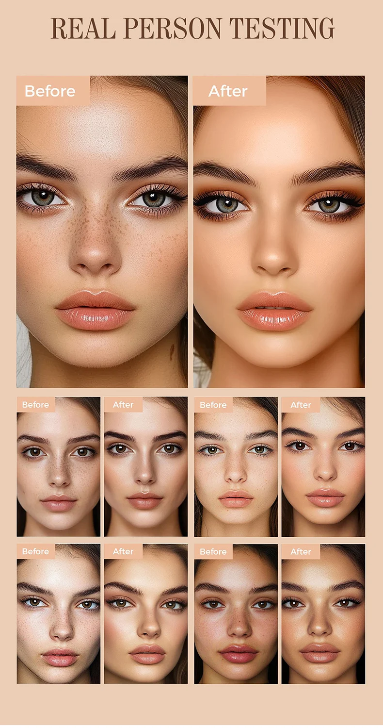 Air Cushion Foundation Mushroom Head Airy Glow Cushion Cream Concealer Moisturizing Long-Lasting 5 airy glow mushroom head cushion foundation concealer sit wym3pada desc 5