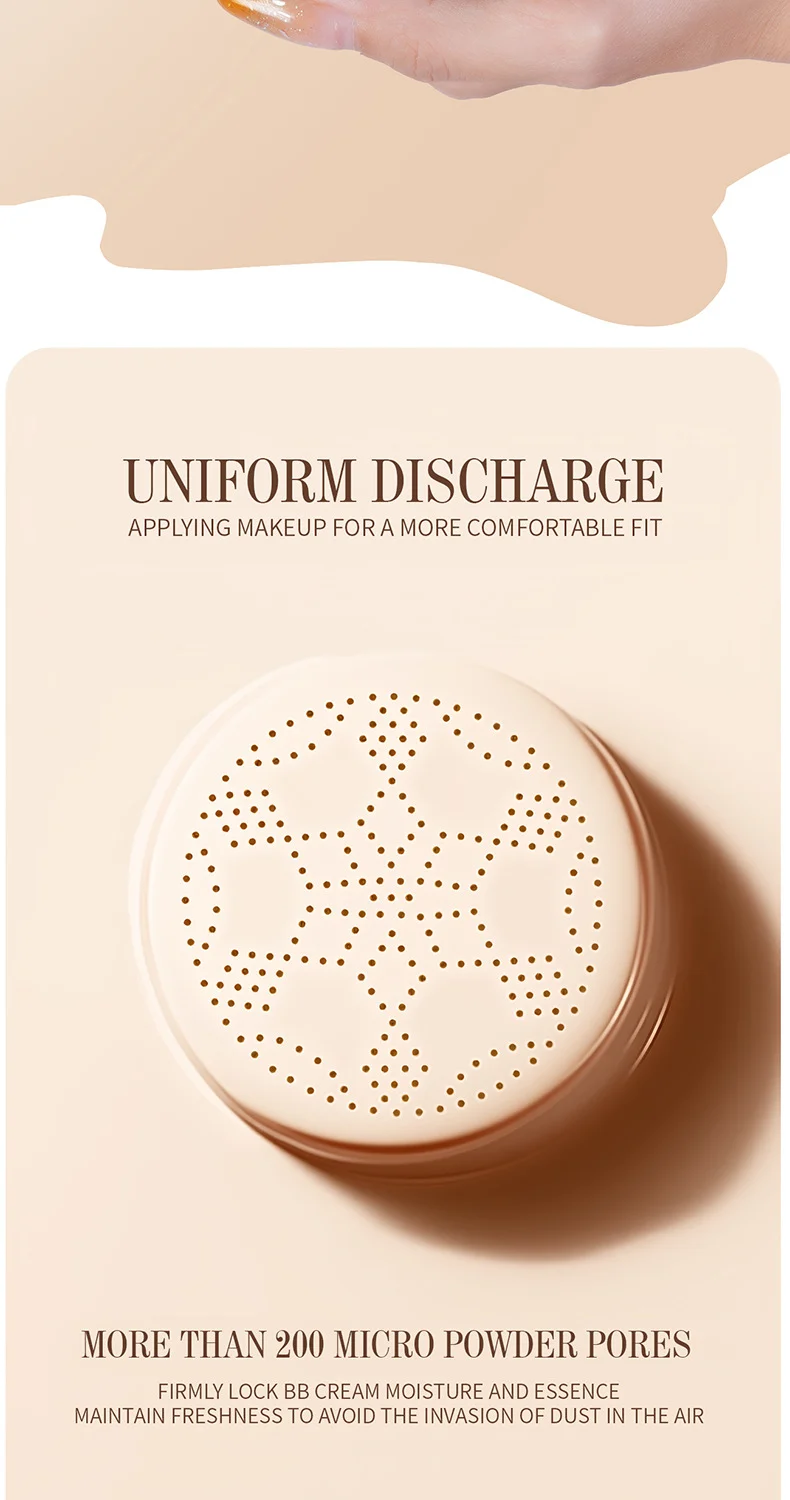 Air Cushion Foundation Mushroom Head Airy Glow Cushion Cream Concealer Moisturizing Long-Lasting 9 airy glow mushroom head cushion foundation concealer sit wym3pada desc 9