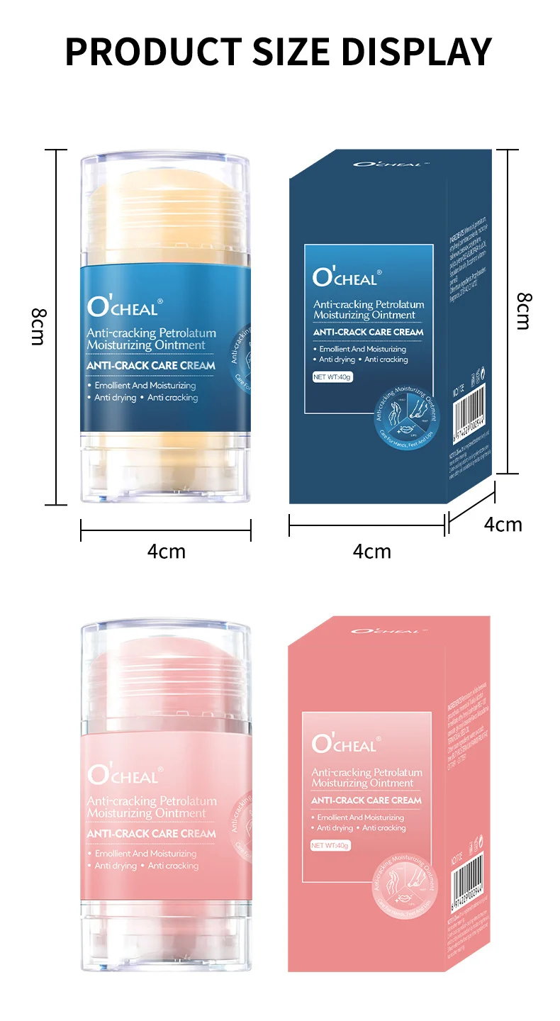 Anti-Crack Care Cream 40g Petroleum Jelly Hand Foot Moisturizer for Dry Cracked Skin 15 anti crack care cream petroleum jelly hand foot moisturizer 40g sit nc2qku8n desc 15