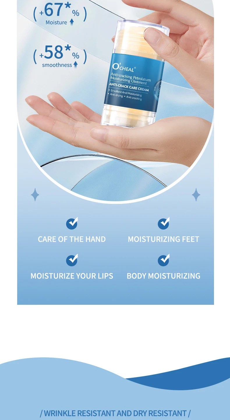 Anti-Crack Care Cream 40g Petroleum Jelly Hand Foot Moisturizer for Dry Cracked Skin 3 anti crack care cream petroleum jelly hand foot moisturizer 40g sit nc2qku8n desc 3