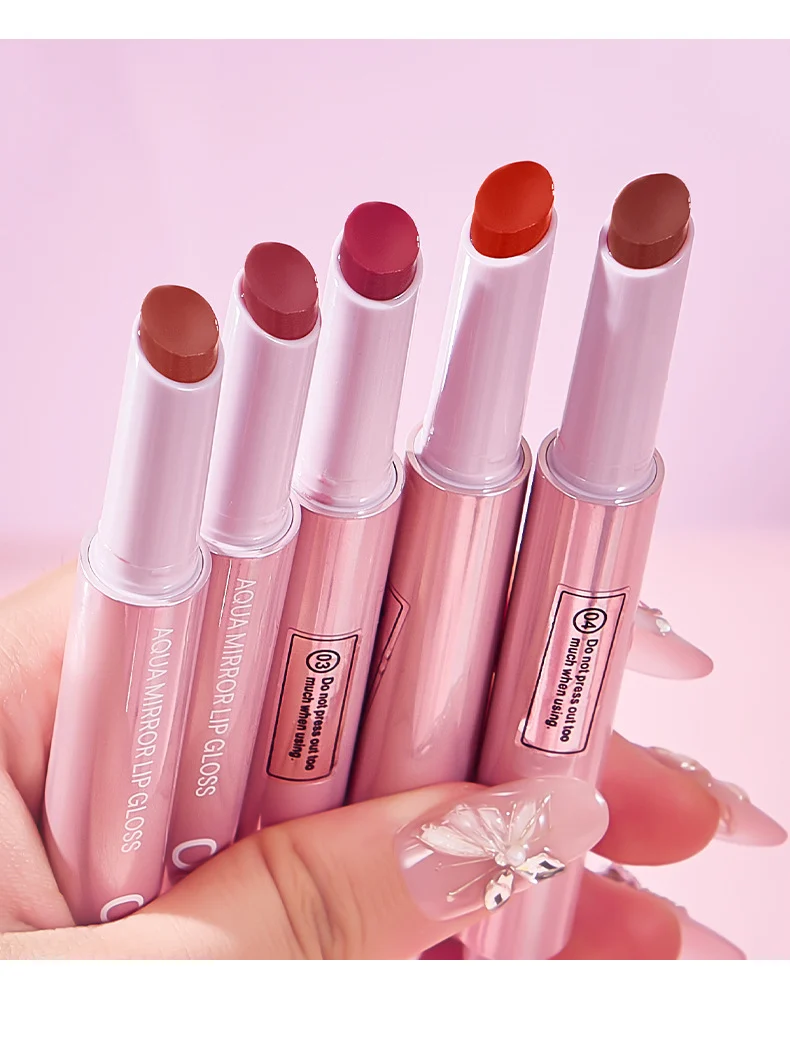 Aqua Mirror Lip Gloss Matte Waterproof Long-Lasting Lipstick Pen Non-Sticky Hydrating Lip Stain 20 aqua mirror lip gloss matte waterproof lipstick pen sit z9m528r7 desc 20