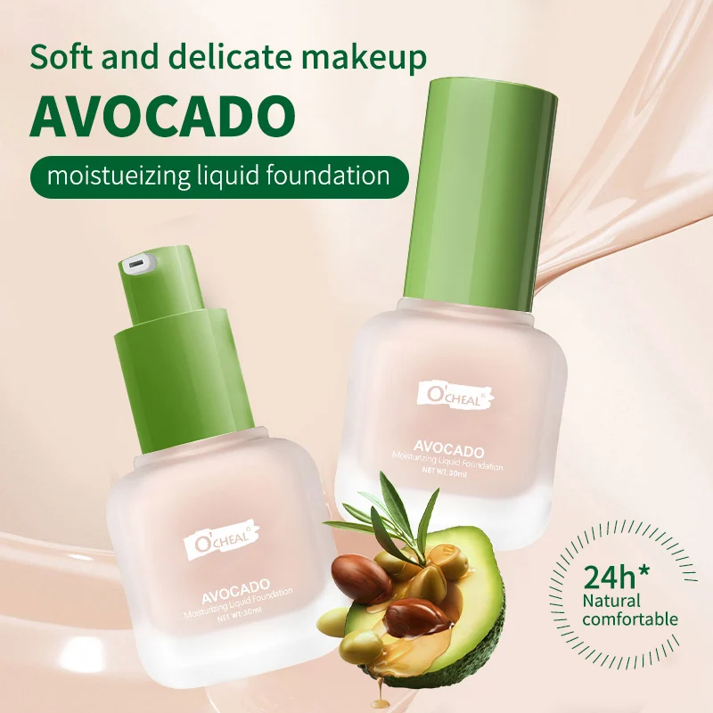 avocado-moisturizing-liquid-foundation-sit-t5cvdnfm-1 Avocado Moisturizing Liquid Foundation 30ml Lightweight Full Coverage BB Cream