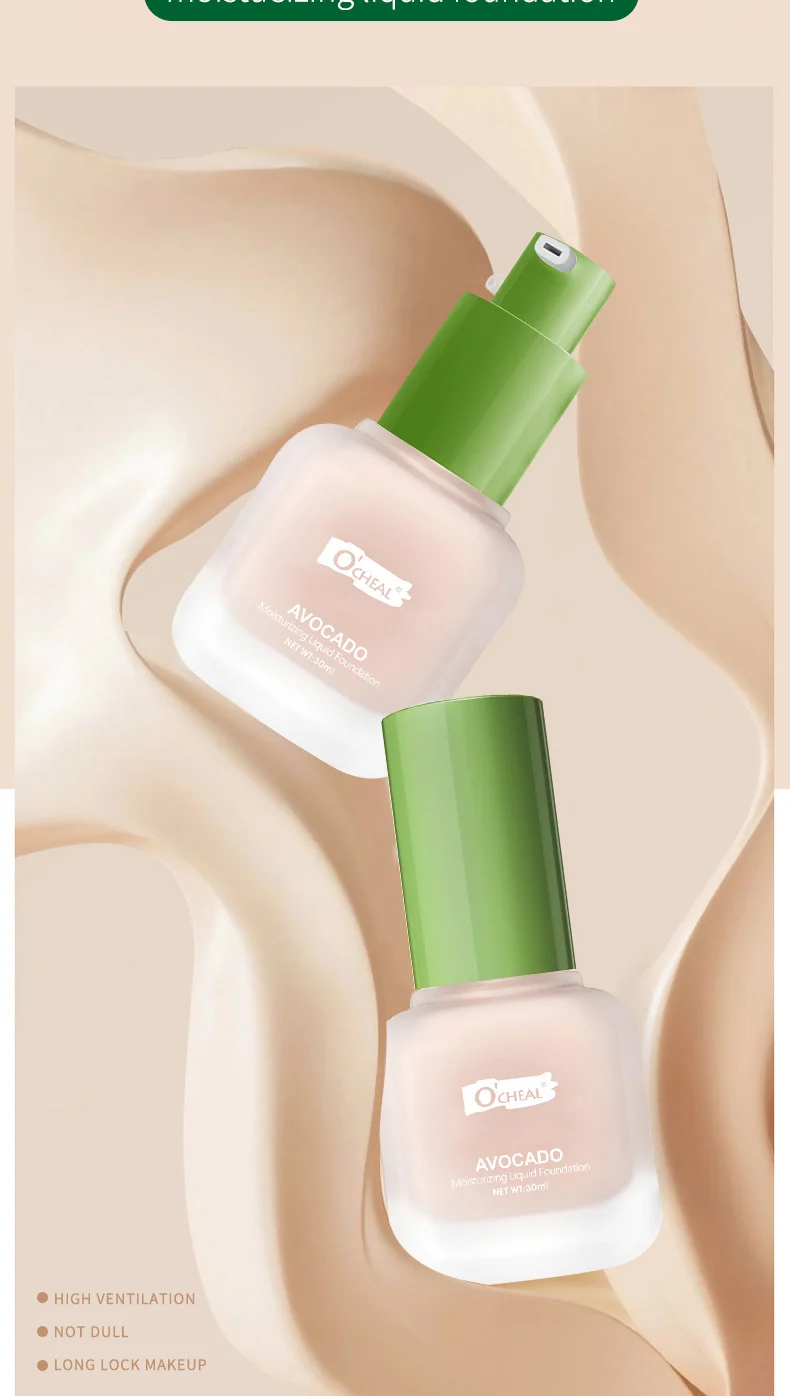Avocado Moisturizing Liquid Foundation 30ml Lightweight Full Coverage BB Cream 6 avocado moisturizing liquid foundation sit t5cvdnfm desc 6