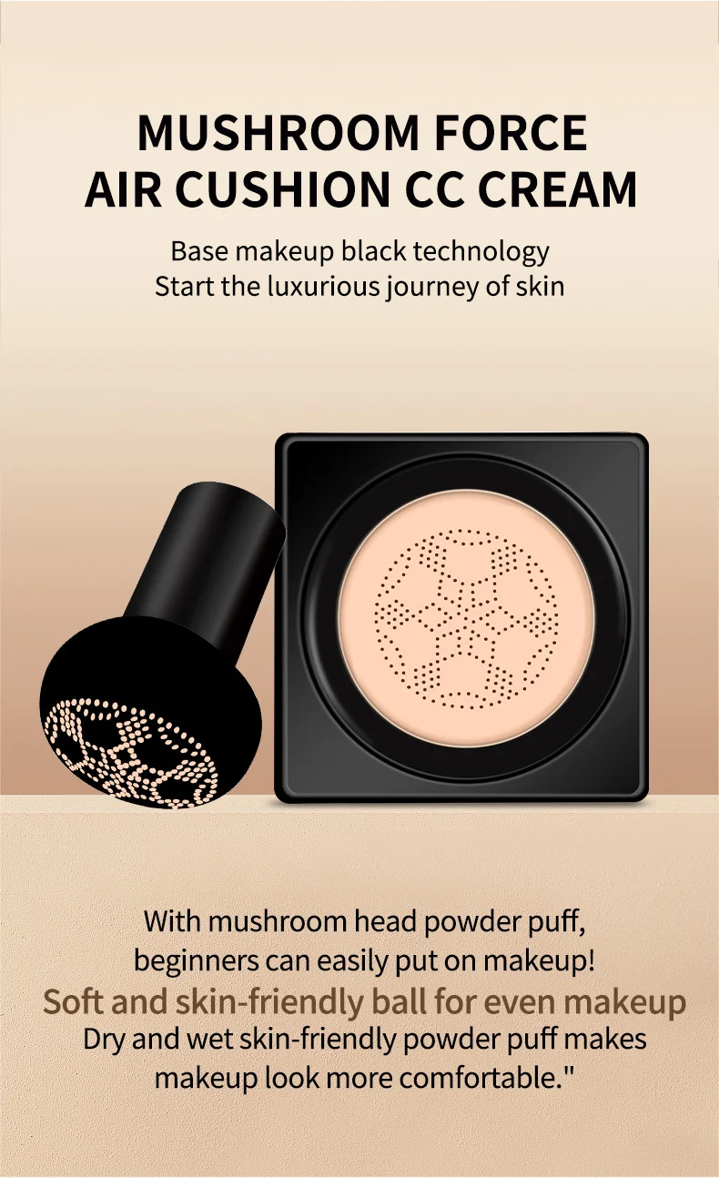 Avocado Mushroom Head Air Cushion CC Cream Concealer Hydrating Long-Lasting Brightening BB Cream 6 avocado mushroom head air cushion cc cream sit 9qjd24hz desc 6