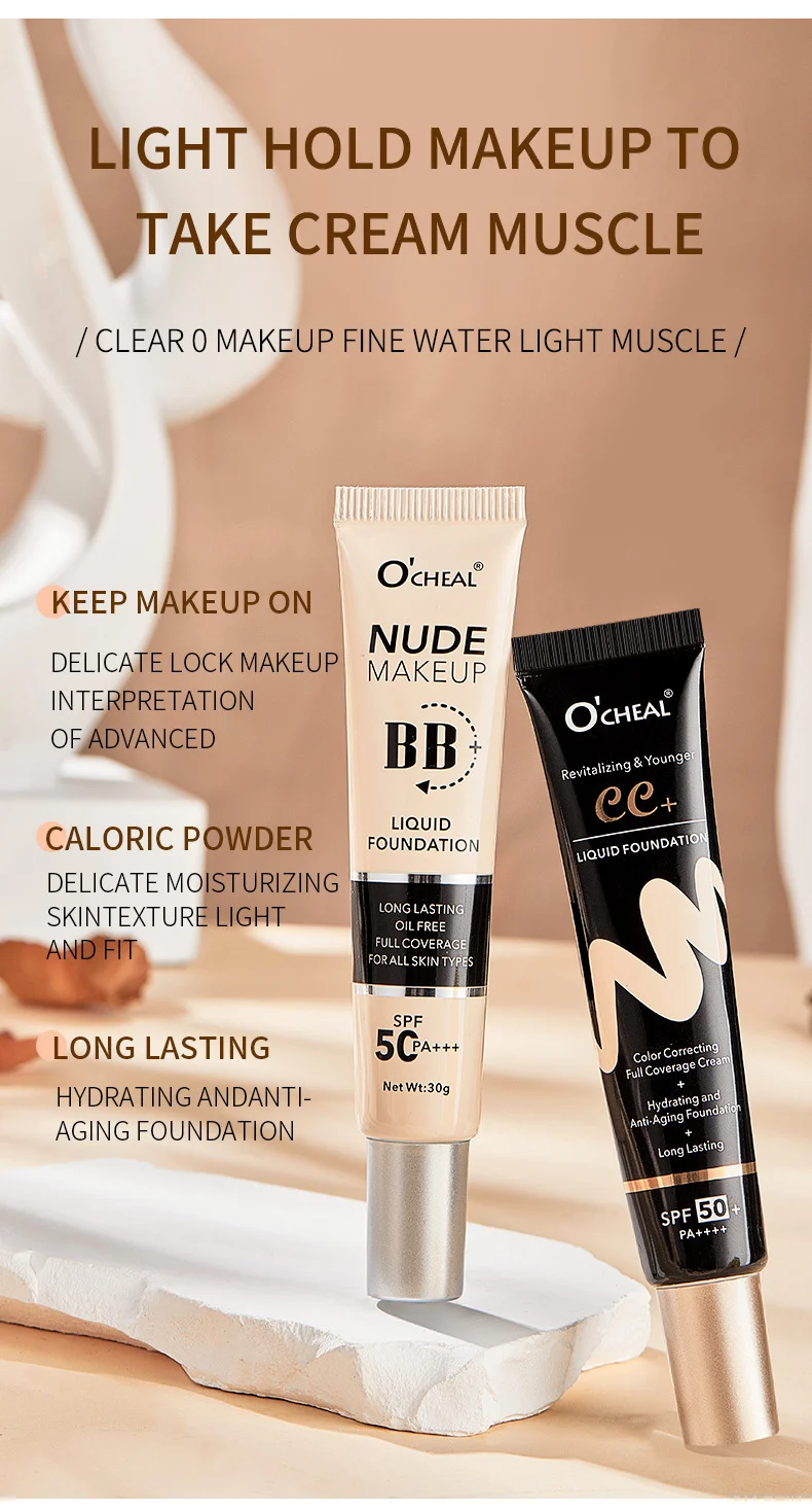 BB Cream Foundation CC Cream Primer Long Lasting Hydrating Concealer Liquid SPF50 5 bb cream cc cream primer long lasting spf50 foundation liquid sit dtn4kgdy desc 5