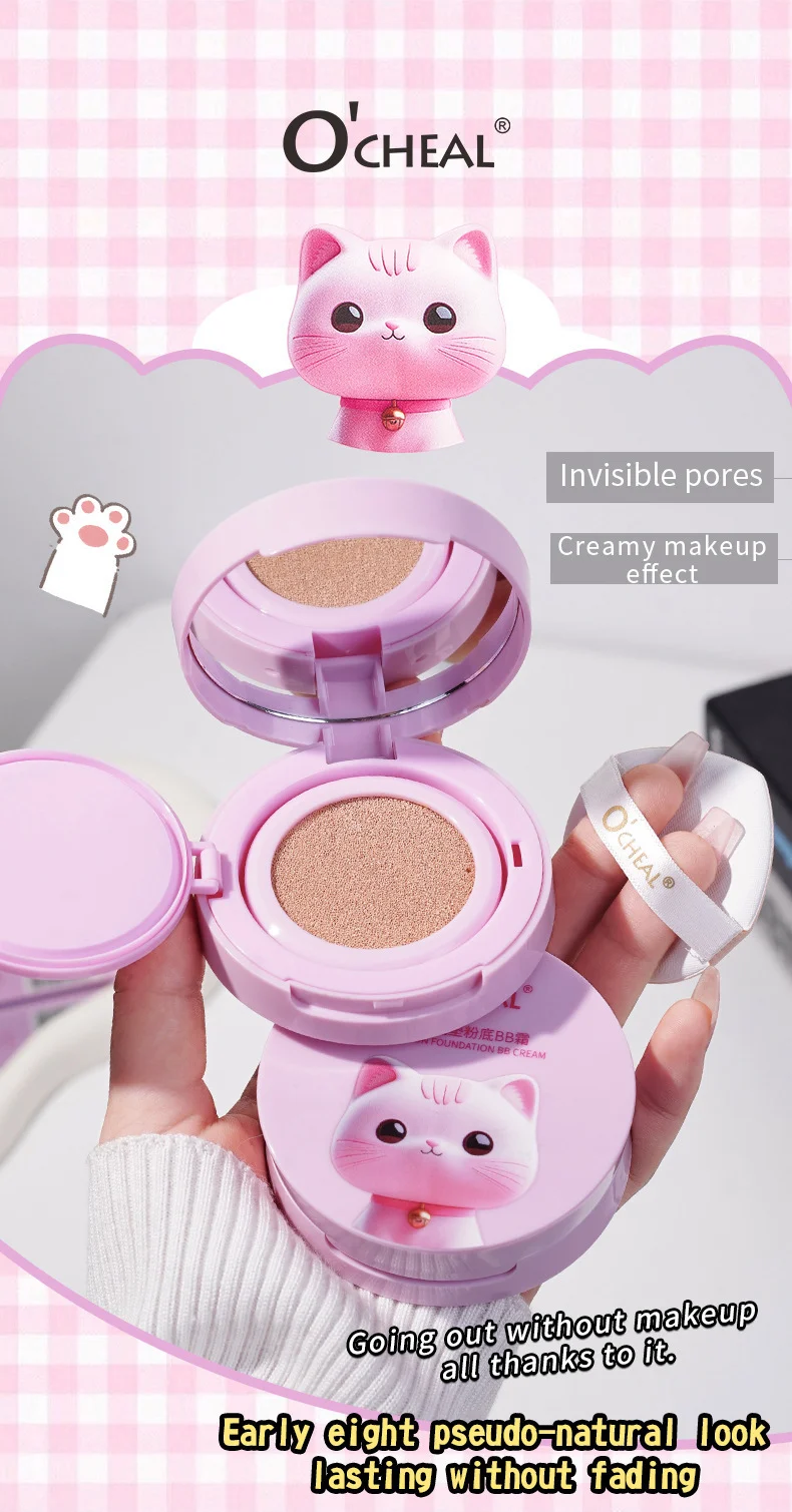 BB Cushion Foundation Full Coverage Concealer Hydrating Lightweight Foundation Natural Finish Non-Caking 1 bb cushion foundation full coverage concealer hydrating sit 7gtxn24y desc 1