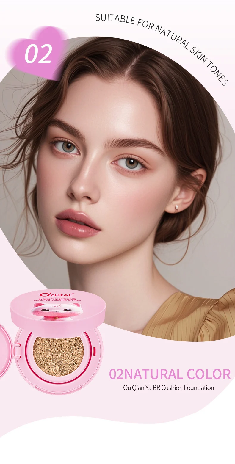 BB Cushion Foundation Full Coverage Concealer Hydrating Lightweight Foundation Natural Finish Non-Caking 10 bb cushion foundation full coverage concealer hydrating sit 7gtxn24y desc 10