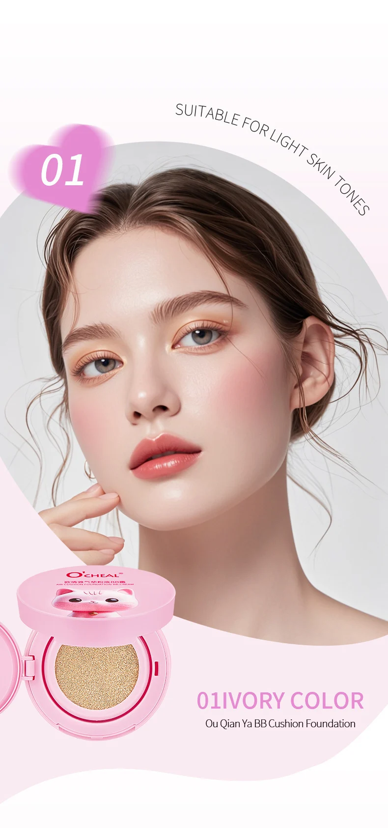 BB Cushion Foundation Full Coverage Concealer Hydrating Lightweight Foundation Natural Finish Non-Caking 9 bb cushion foundation full coverage concealer hydrating sit 7gtxn24y desc 9