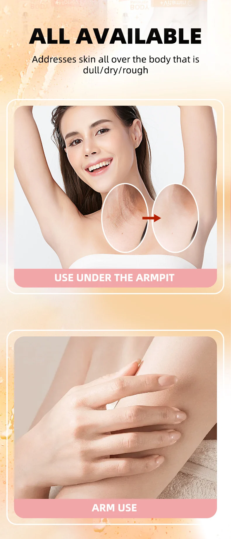 Brightening Skin Stick Whole Body Moisturizer for Dark Spots Elbows Knees Underarms 15 brightening skin stick body moisturizer dark spots sit hszkxuab desc 15