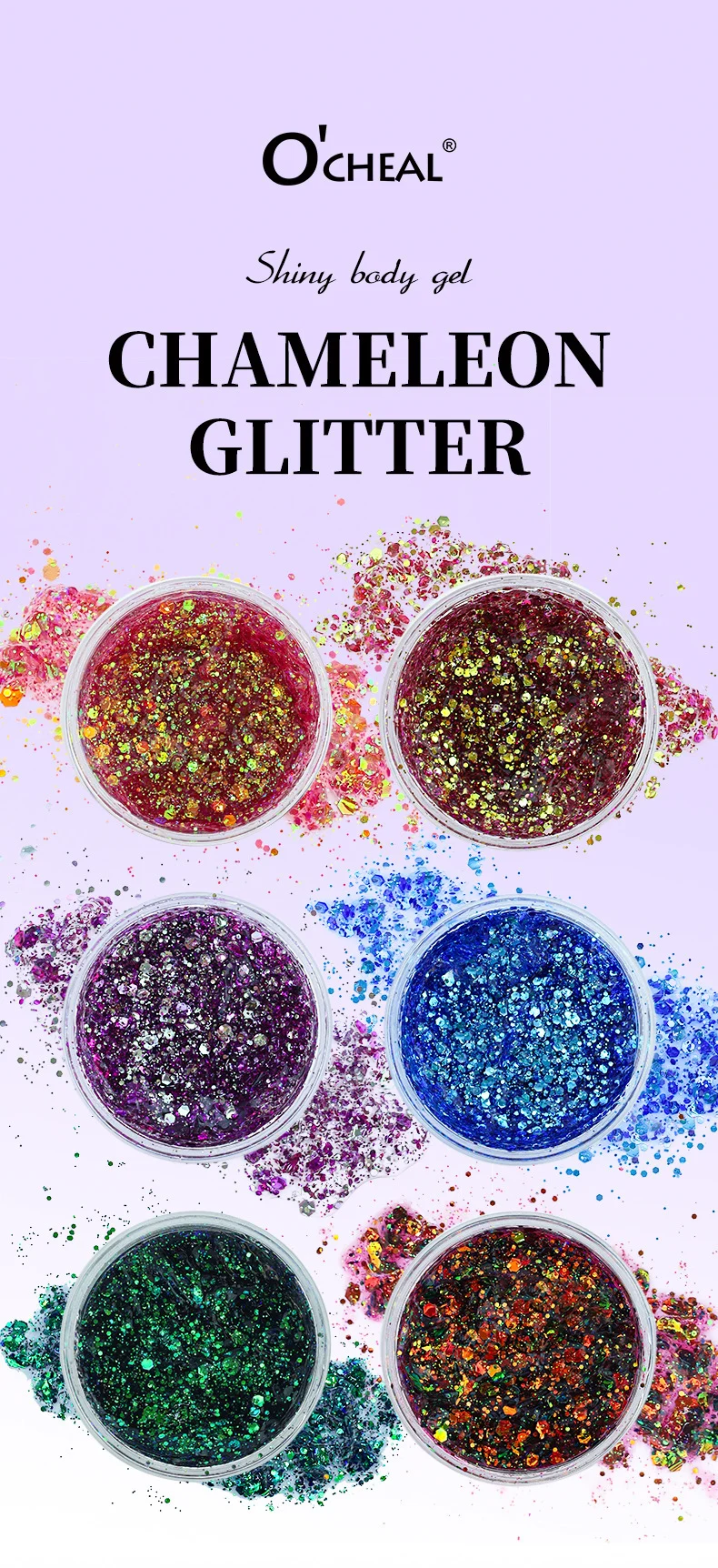 Chameleon Glitter Body Gel Long-Lasting Shine Face & Body Makeup 1 chameleon glitter body gel makeup sit yvqa9y2g desc 1