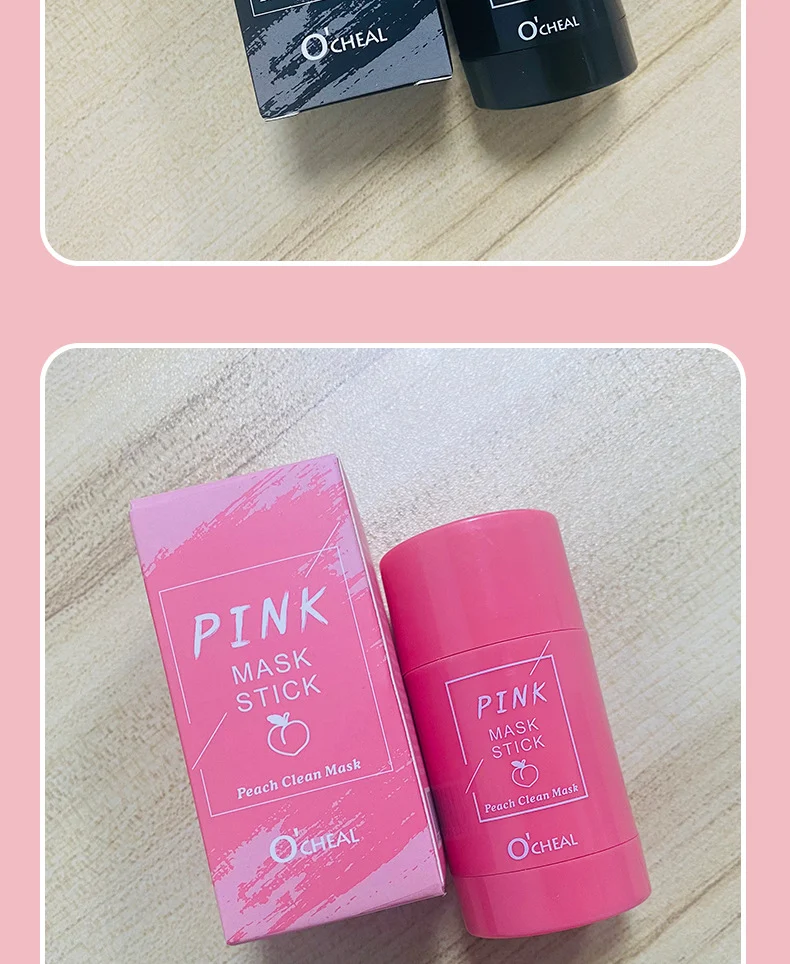 Clean Mask Stick Deep Cleansing Clay Stick for Pores, Hydrating Facial Mud Mask with Bamboo Charcoal, Peach, Green Tea 1 clean mask stick clay facial mud bamboo charcoal peach sit pzd7drmq desc 1
