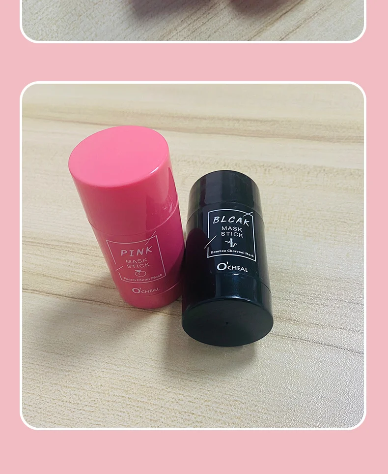 Clean Mask Stick Deep Cleansing Clay Stick for Pores, Hydrating Facial Mud Mask with Bamboo Charcoal, Peach, Green Tea 2 clean mask stick clay facial mud bamboo charcoal peach sit pzd7drmq desc 2
