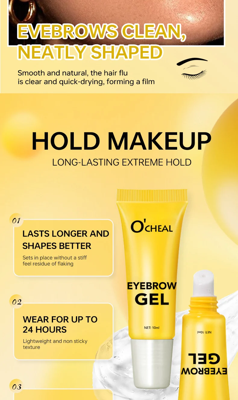 Clear Eyebrow Gel Transparent Colorless Soap Brow Glue for Natural Voluminous Brows 10ml 3 clear eyebrow gel transparent colorless soap brow glue 10ml sit fajhucwg desc 3
