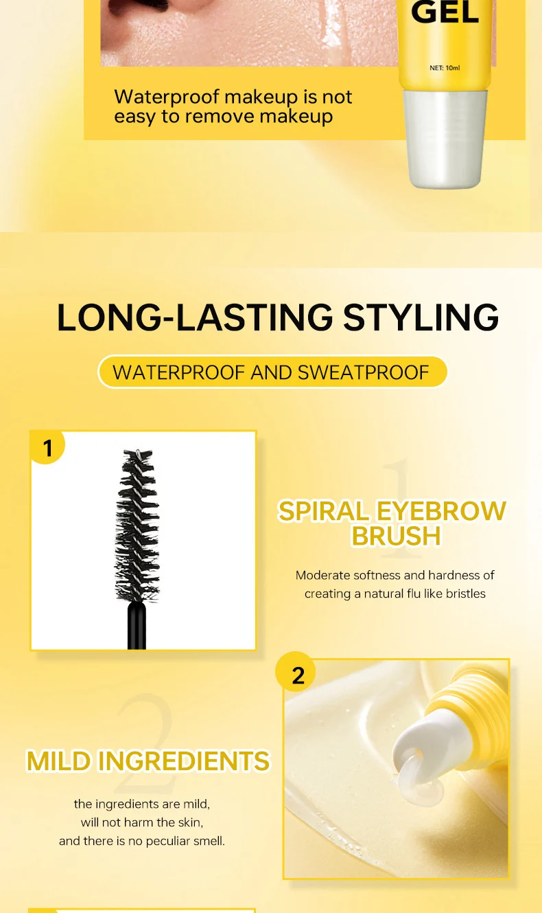 Clear Eyebrow Gel Transparent Colorless Soap Brow Glue for Natural Voluminous Brows 10ml 9 clear eyebrow gel transparent colorless soap brow glue 10ml sit fajhucwg desc 9