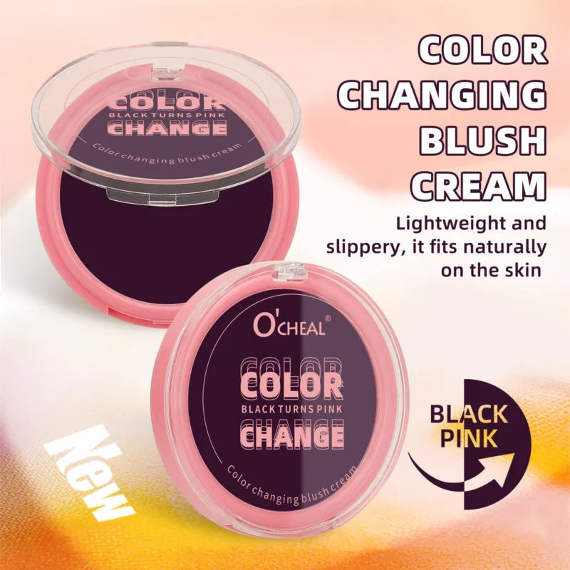 color-changing-blush-cream-ph-reactive-highlighter-contour-stick-sit-d8cj7j45-1 O'CHEAL pH Reactive Color Changing Blush Cream for Cheeks, Lips, and Eyes with Shea Butter and Olive Oil