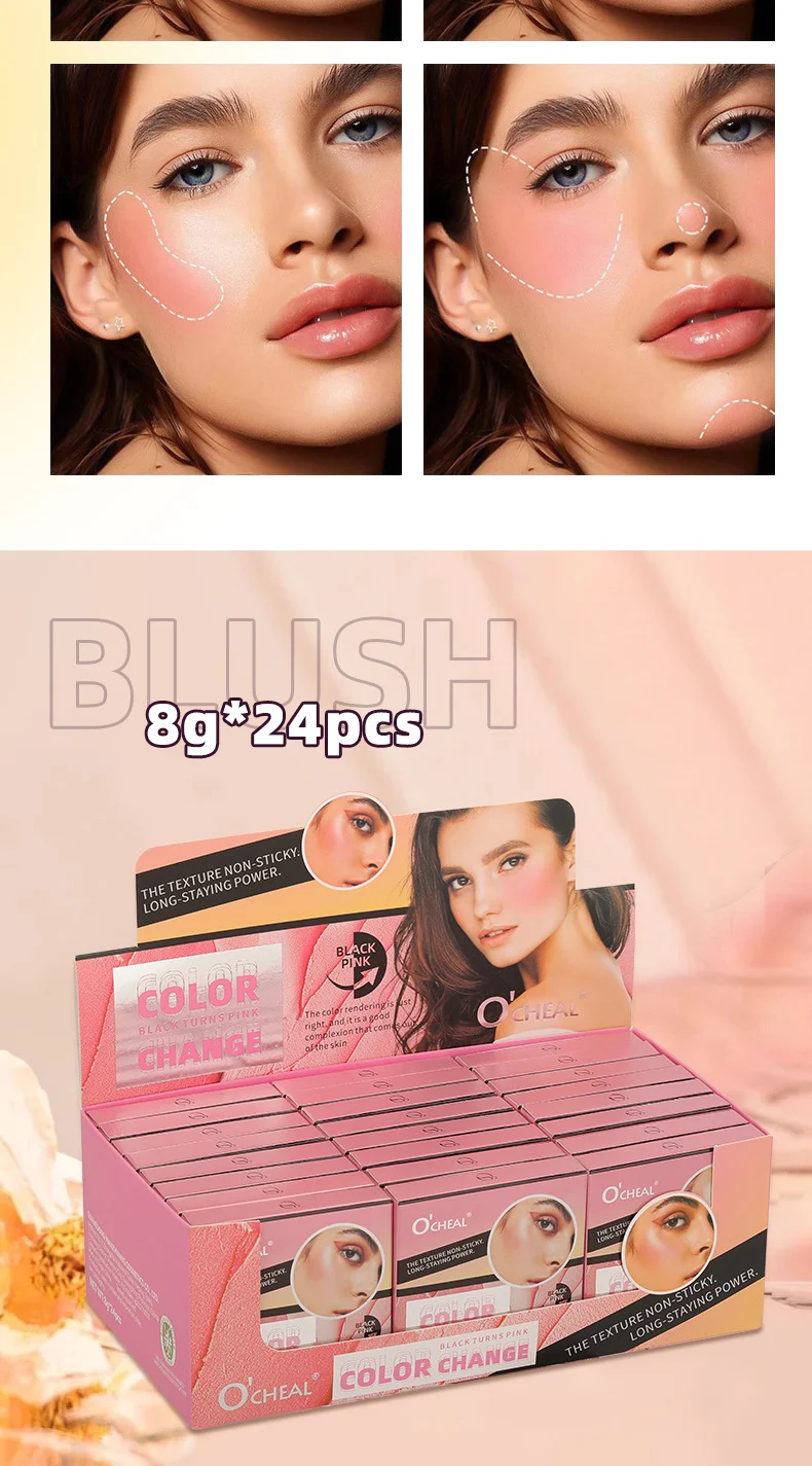 Color Changing Blush Cream pH Reactive Highlighter Contour Stick for Natural Glow 17 color changing blush cream ph reactive highlighter contour stick sit d8cj7j45 desc 17