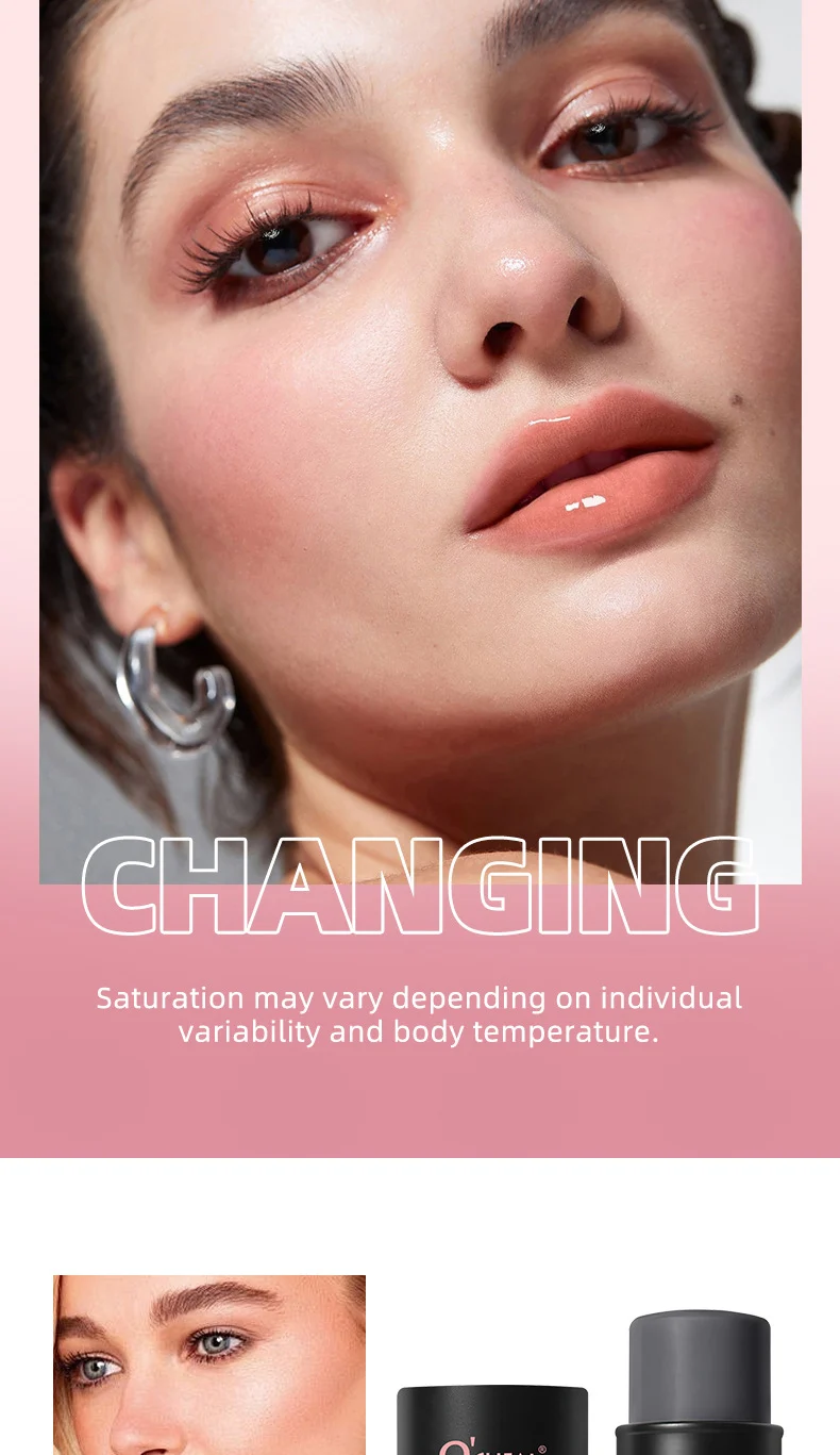 Color Changing Blush Stick O'CHEAL Multifunctional Makeup Stick for Lips Cheeks Eyes 3-in-1 8 color changing blush stick multifunctional makeup stick lips cheeks eyes sit swe84nj4 desc 8