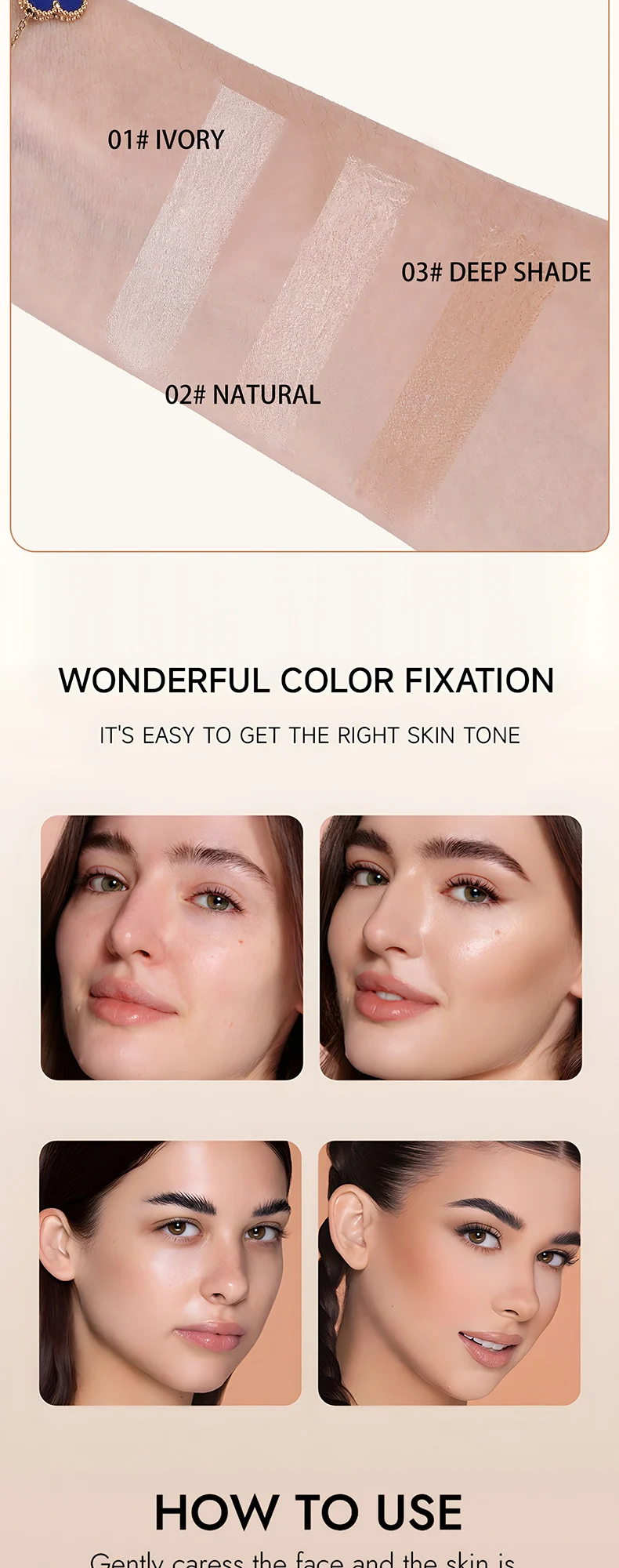 Color Changing Foundation Stick 2-in-1 with Brush, Lightweight, Hydrating, Full Coverage Makeup Stick 10 color changing foundation stick 2in1 with brush sit qk94qnz8 desc 10