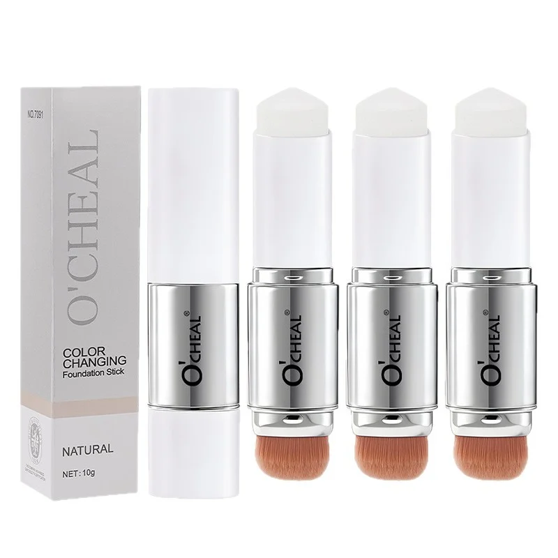 Color Changing Foundation Stick 2-in-1 with Brush, Lightweight, Hydrating, Full Coverage Makeup Stick 15 color changing foundation stick 2in1 with brush sit qk94qnz8 desc 15