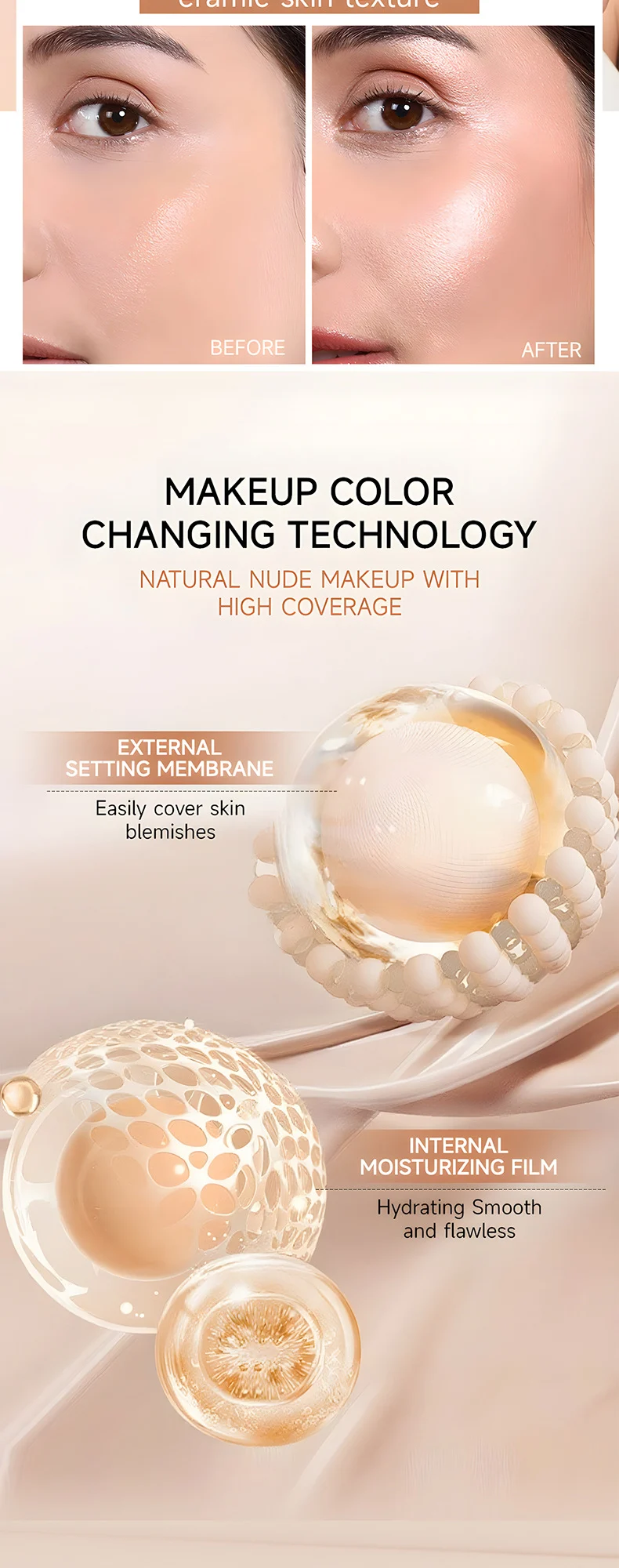 Color Changing Foundation Stick 2-in-1 with Brush, Lightweight, Hydrating, Full Coverage Makeup Stick 4 color changing foundation stick 2in1 with brush sit qk94qnz8 desc 4