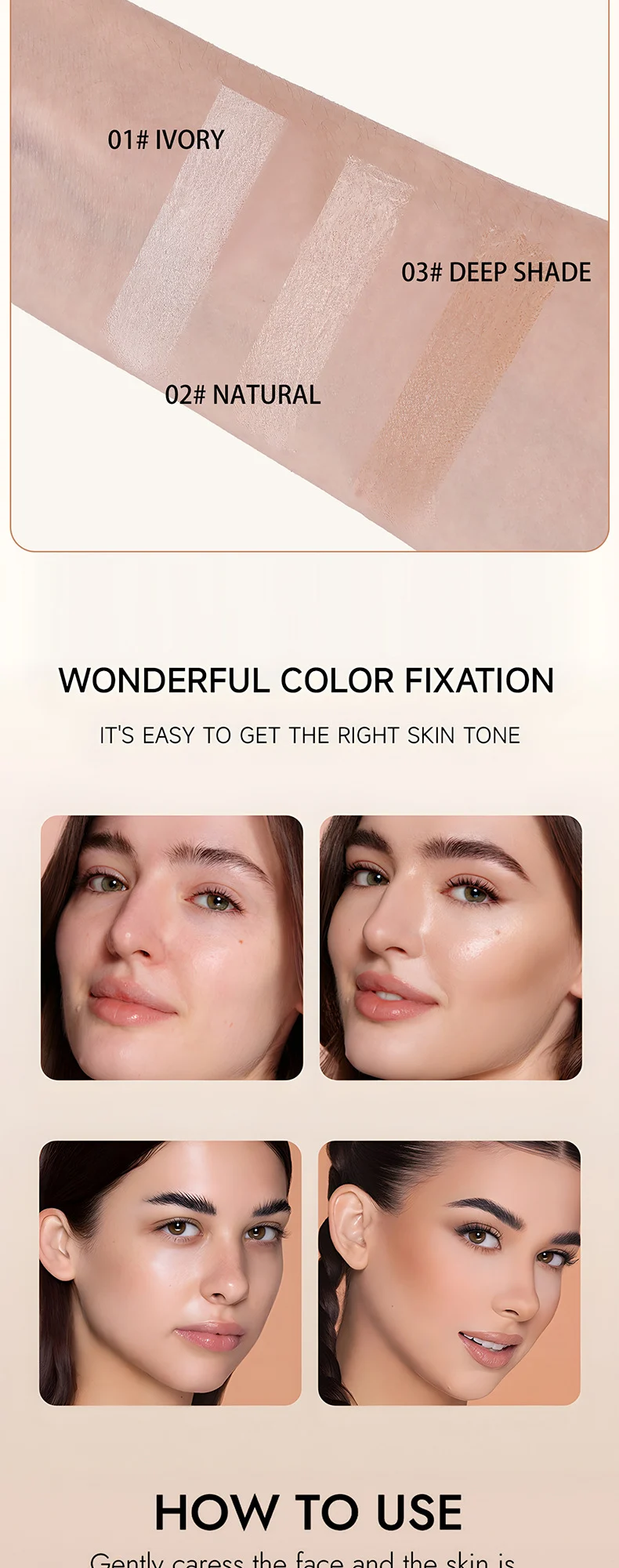 Color Changing Foundation Stick Dual-Head Concealer with Brush, Natural Hydrating Long-Lasting Makeup 14 color changing foundation stick dual head concealer brush sit wk9vp2br desc 14
