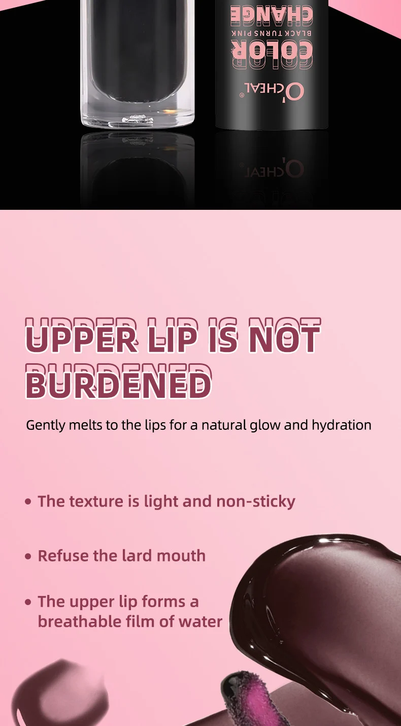 Color Changing Lip Glaze Moisturizing Waterproof Long-Lasting Lip Tint 4.5g 4 color changing lip glaze moisturizing tint sit 4xsthnb4 desc 4